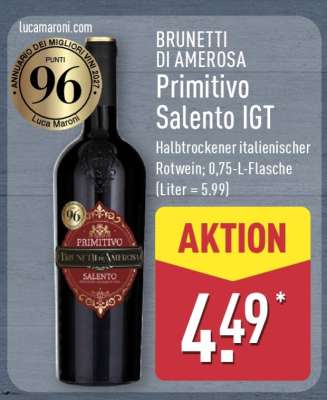 BRUNETTI DI AMEROSA Primitivo Salento IGT