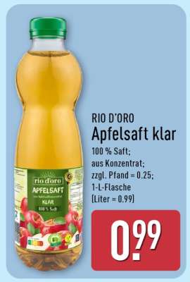 RIO D'ORO Apfelsaft klar