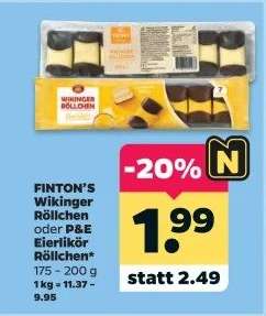 FINTON’S Wikinger Röllchen oder P&E Eierlikör Röllchen