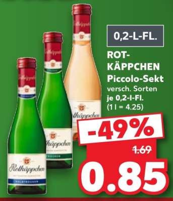 ROT-KÄPPCHEN Piccolo-Sekt
