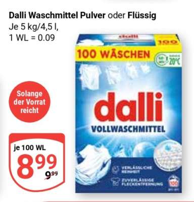 Dalli Waschmittel Pulver oder Flüssig