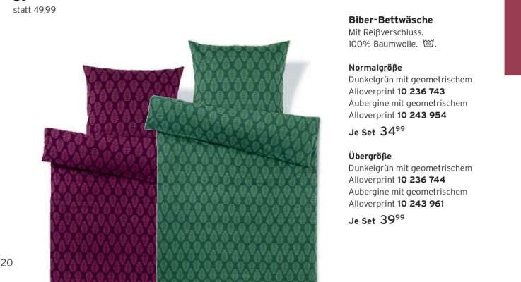 Biber-Bettwäsche