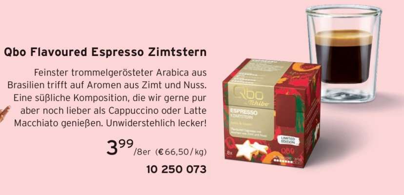 Qbo Flavoured Espresso Zimtstern