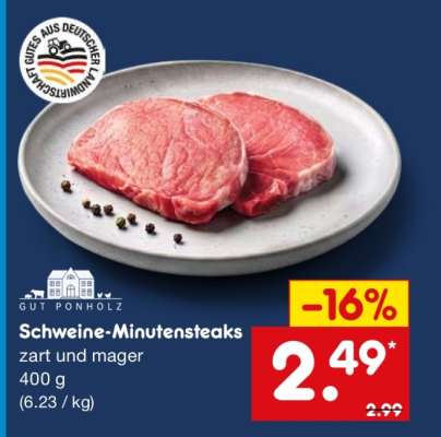 Schweine-Minutensteaks
