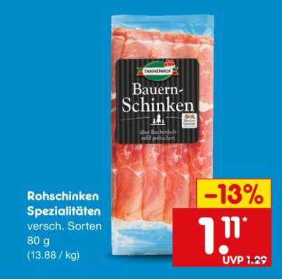 Rohschinken spezialitäten