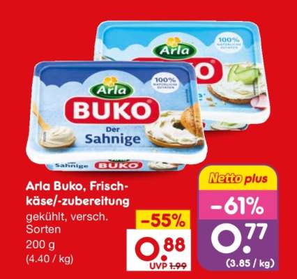 Arla Buko Frischkäse/-zubereitung