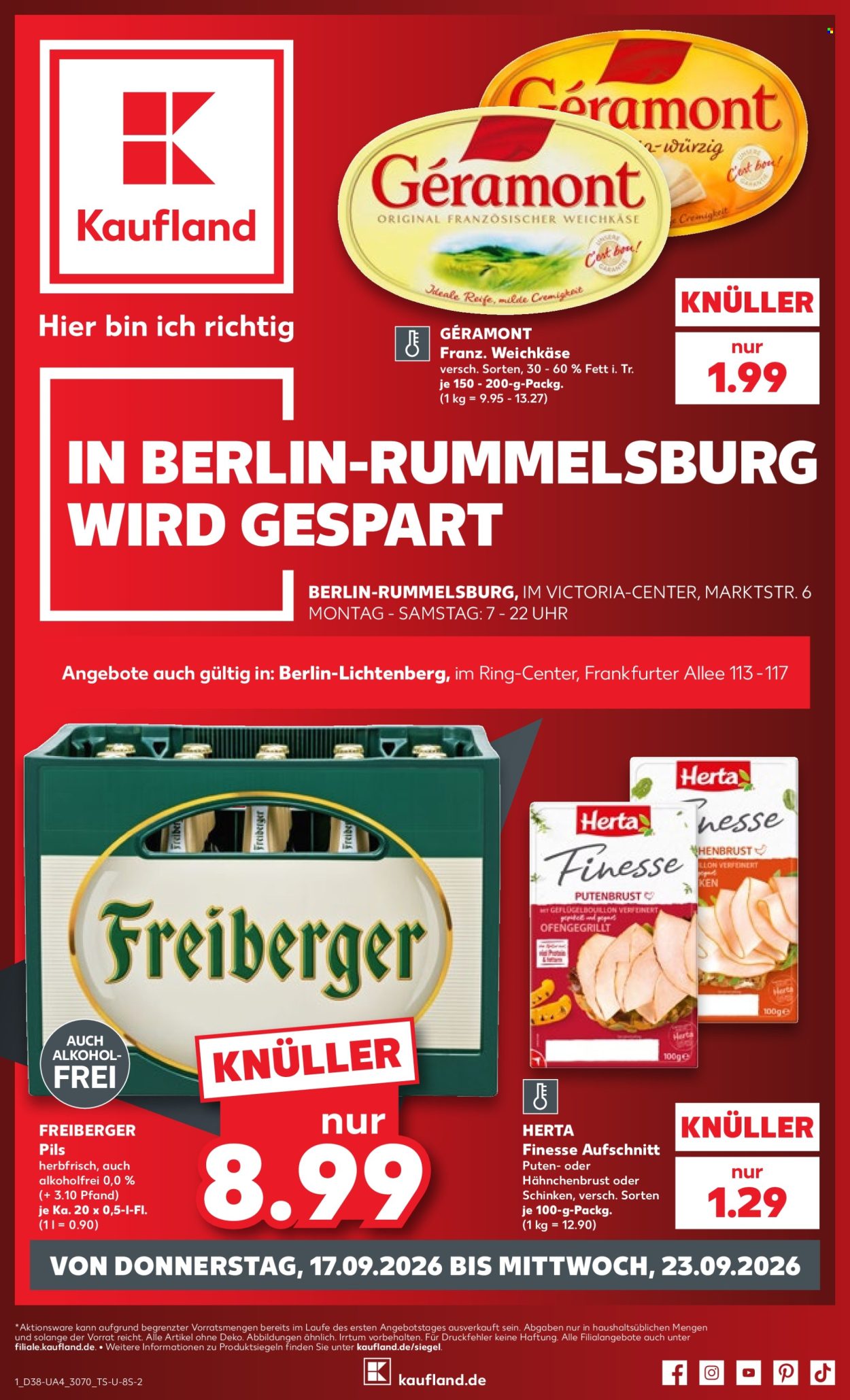 Kaufland Prospekte  - 17.09.2026 - 23.09.2026. Seite 1
