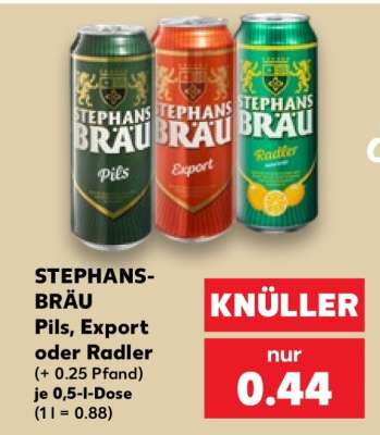 STEPHANS-BRÄU Pils, Export oder Radler