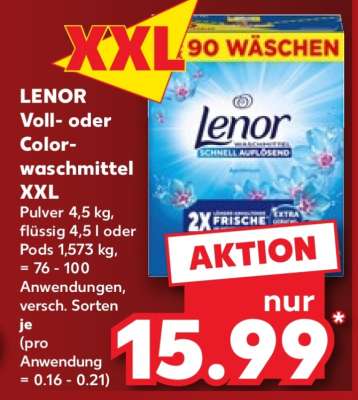 LENOR Voll- oder Colorwaschmittel XXL