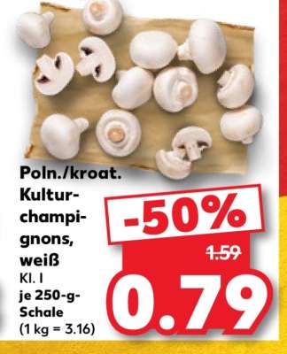 Poln./kroat. Kultur-champignons, weiß