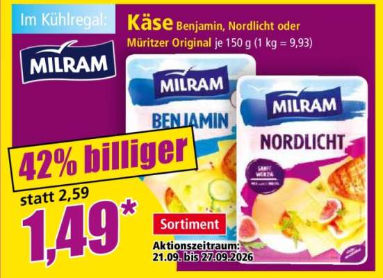 Käse Benjamin, Nordlicht oder Müritzer Original