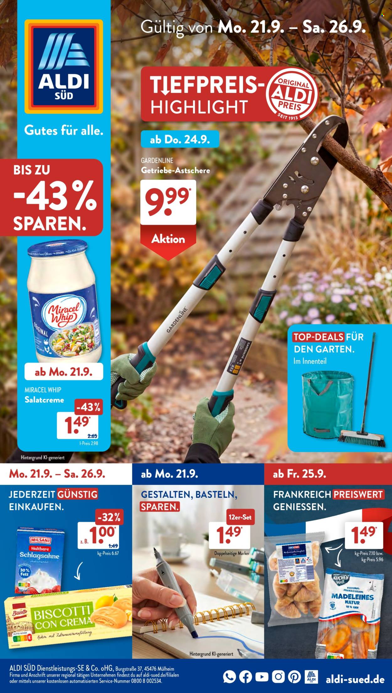 ALDI SÜD Prospekte  - 21.09.2026 - 26.09.2026. Seite 1