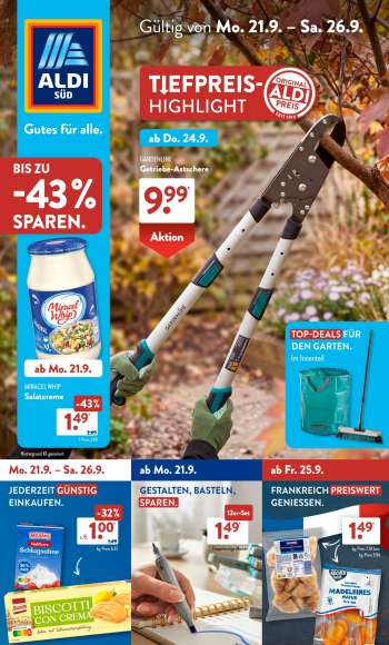 Prospekte ALDI SÜD - 21.09.2026 - 26.09.2026.