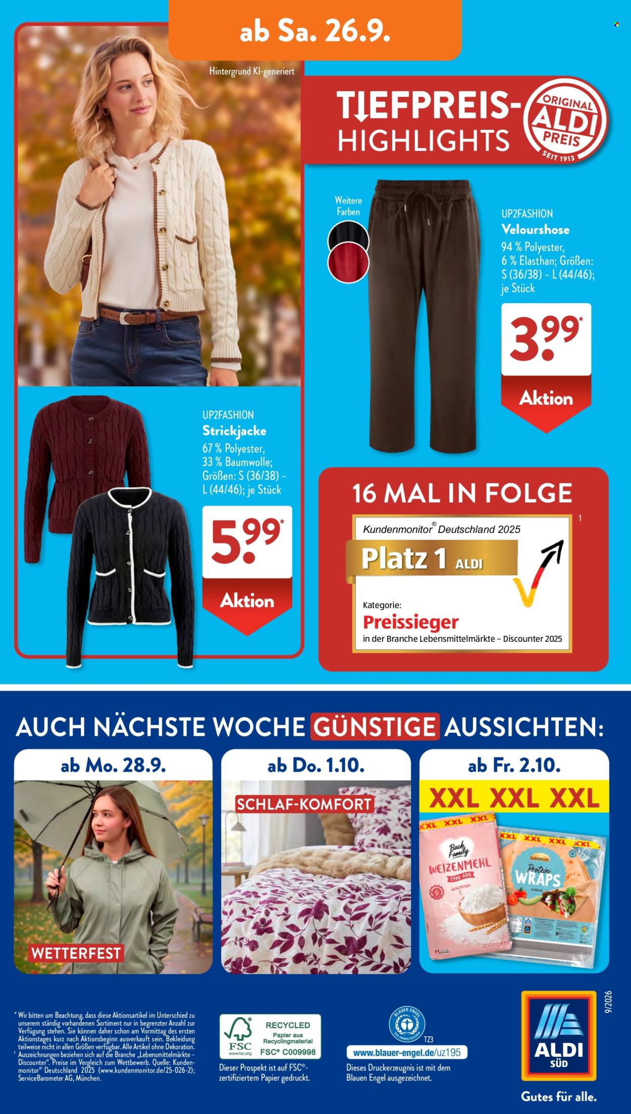 ALDI SÜD Prospekte  - 21.09.2026 - 26.09.2026. Seite 26