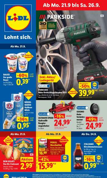Prospekte Lidl - 21.09.2026 - 26.09.2026.
