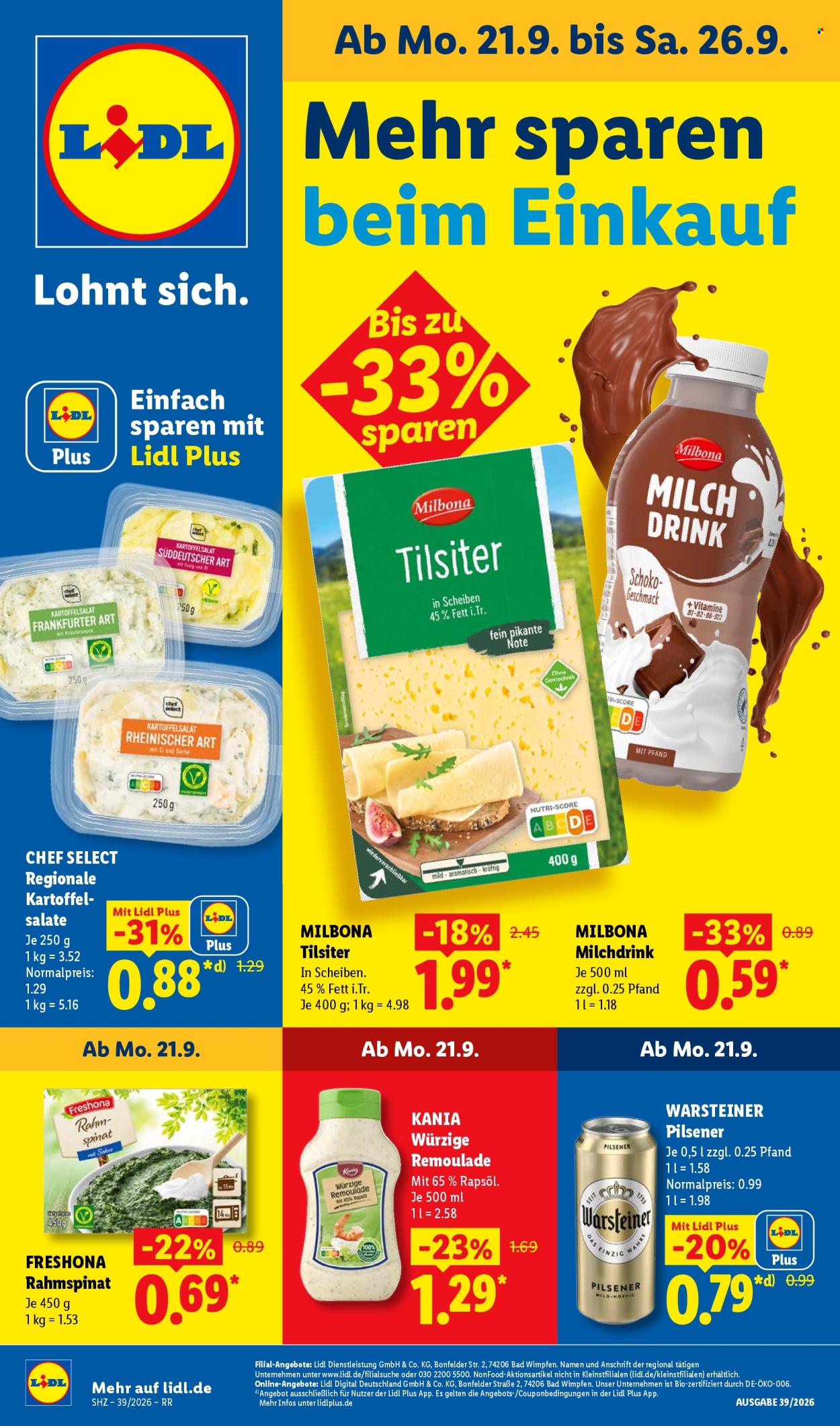 Lidl Prospekte  - 21.09.2026 - 26.09.2026. Seite 1