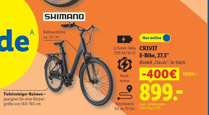CRIVIT E-Bike, 27,5"