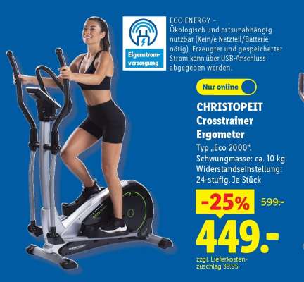 CHRISTOPEIT Crosstrainer Ergometer