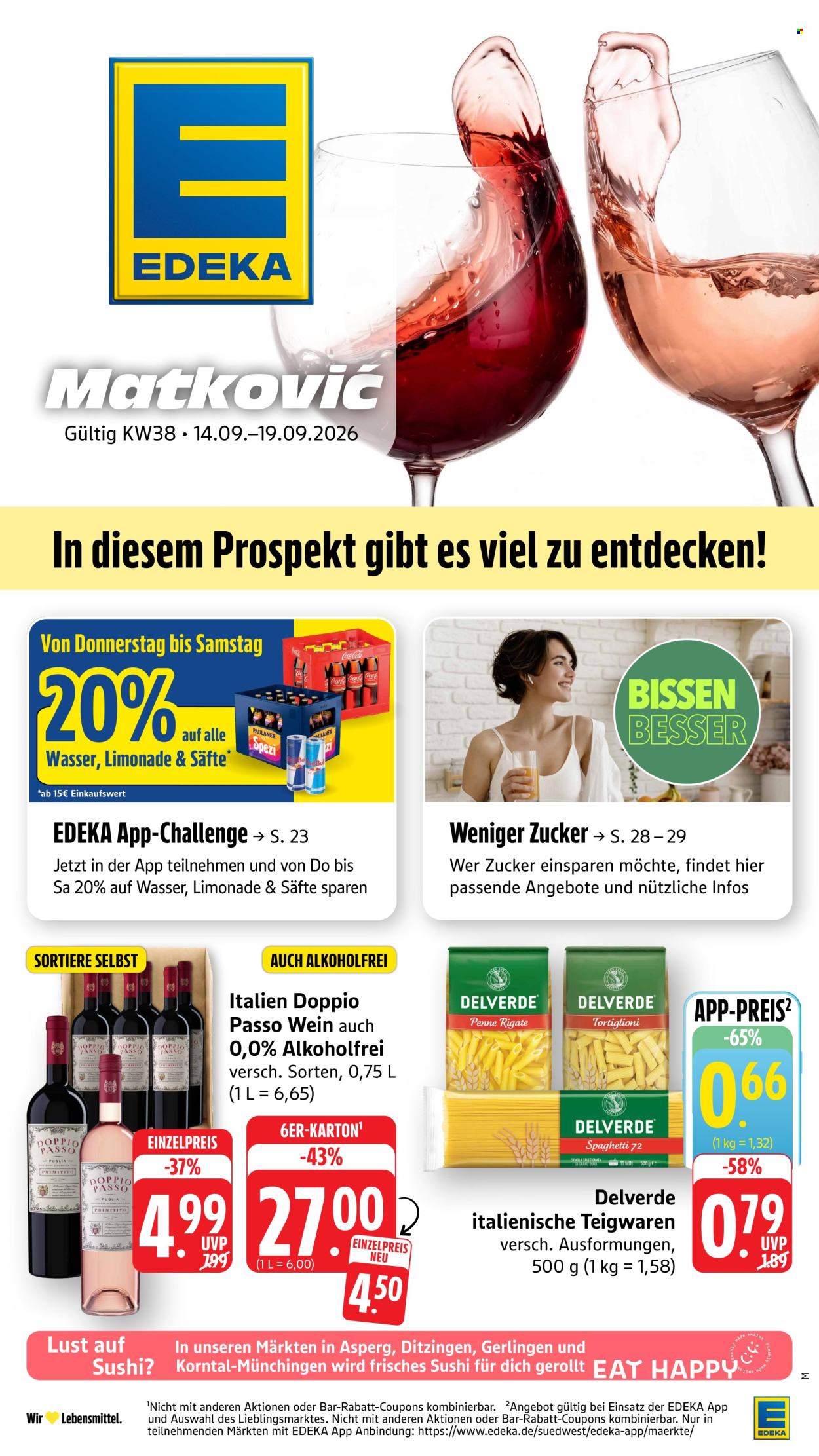 Edeka Prospekte  - 14.09.2026 - 19.09.2026. Seite 1