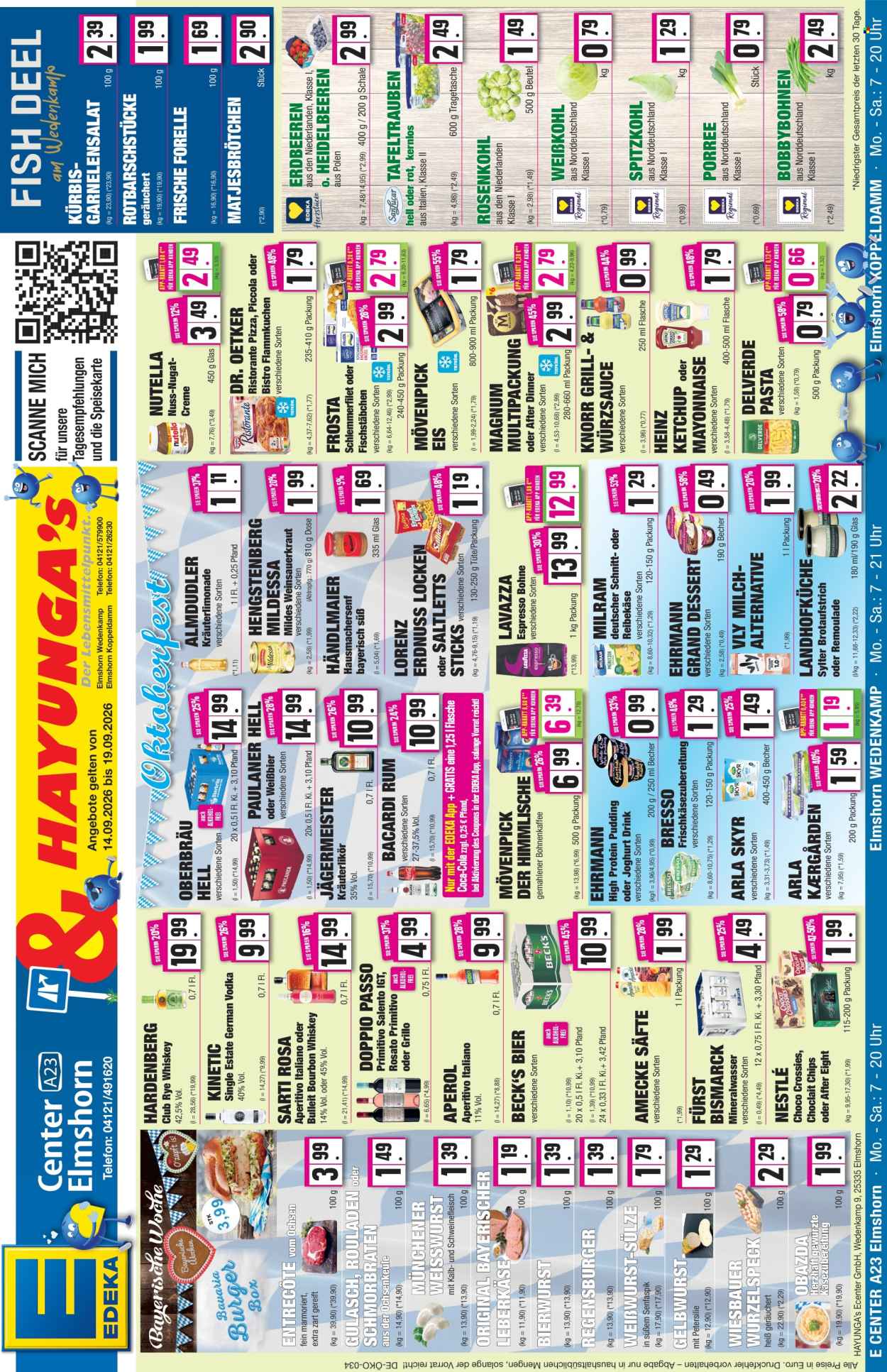 Edeka Prospekte  - 14.09.2026 - 19.09.2026. Seite 1