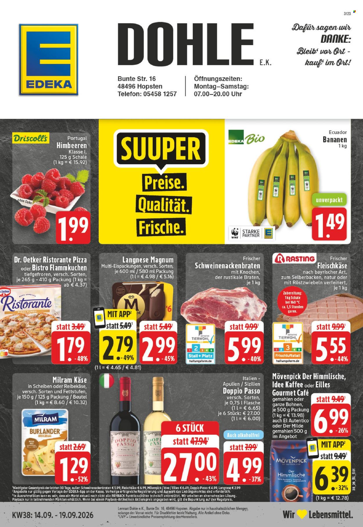 Edeka Prospekte  - 14.09.2026 - 19.09.2026. Seite 1