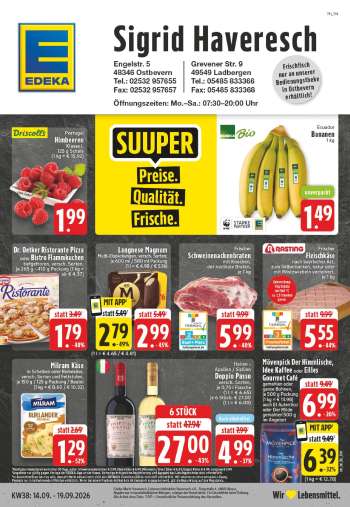 Prospekte Edeka - 14.09.2026 - 19.09.2026.