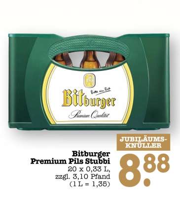 Bitburger Premium Pils Stubbi