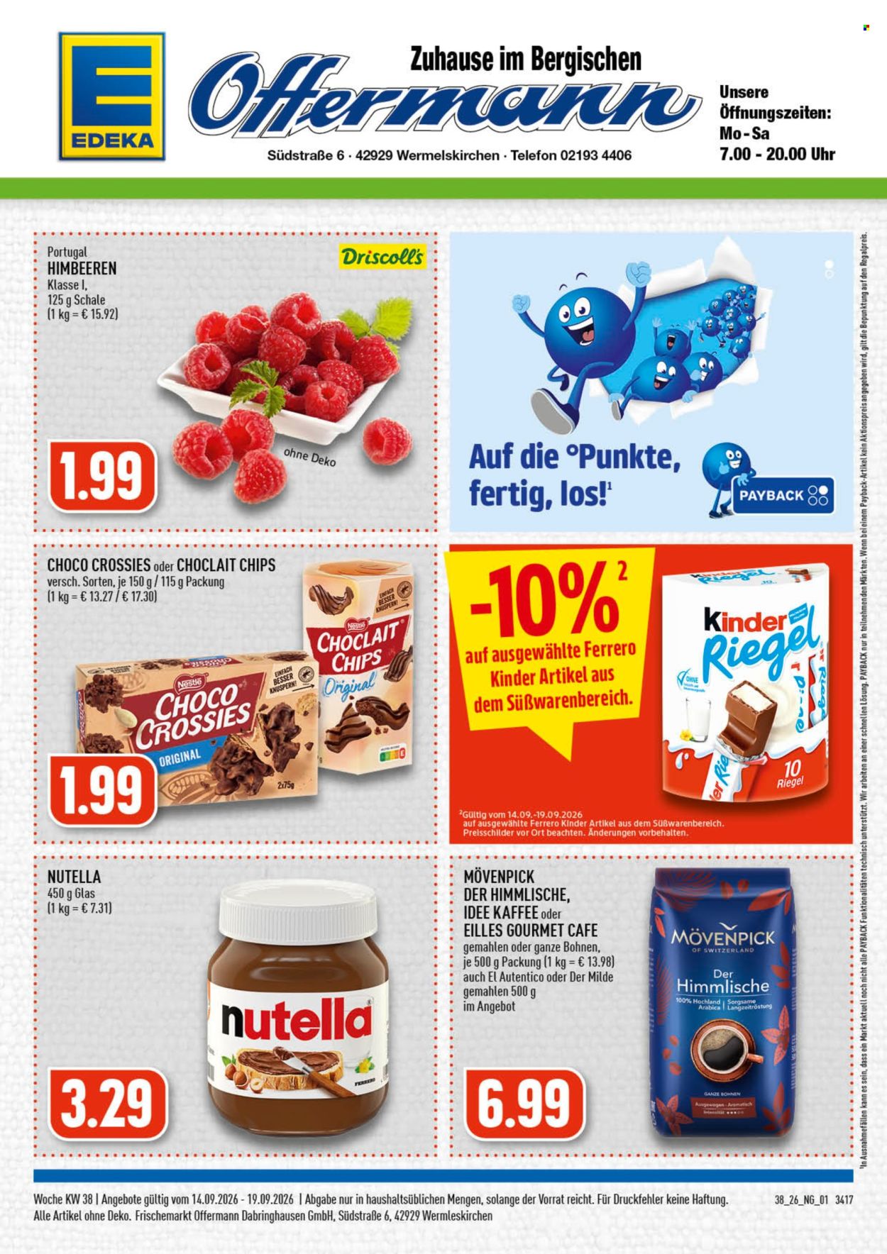 Edeka Prospekte  - 14.09.2026 - 19.09.2026. Seite 1