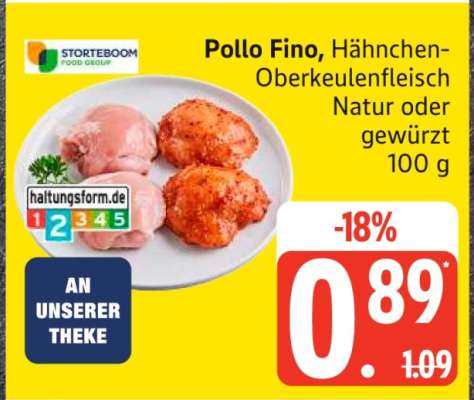 Pollo Fino Hähnchen-Oberkeulenfleisch