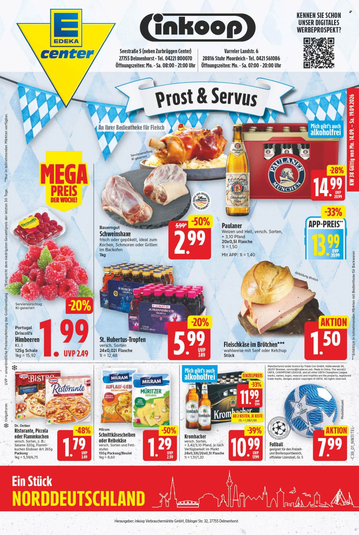 E center Prospekte  - 14.09.2026 - 19.09.2026. Seite 1