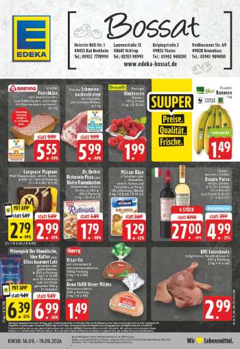 Prospekte Edeka - 14.09.2026 - 19.09.2026.