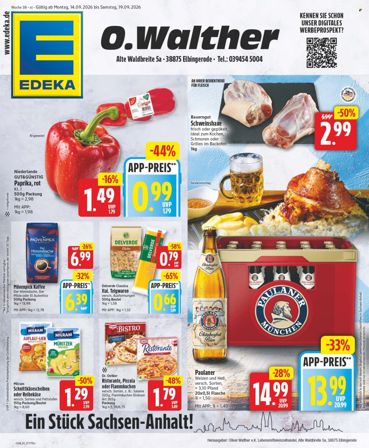 Edeka Prospekte  - 14.09.2026 - 19.09.2026. Seite 1