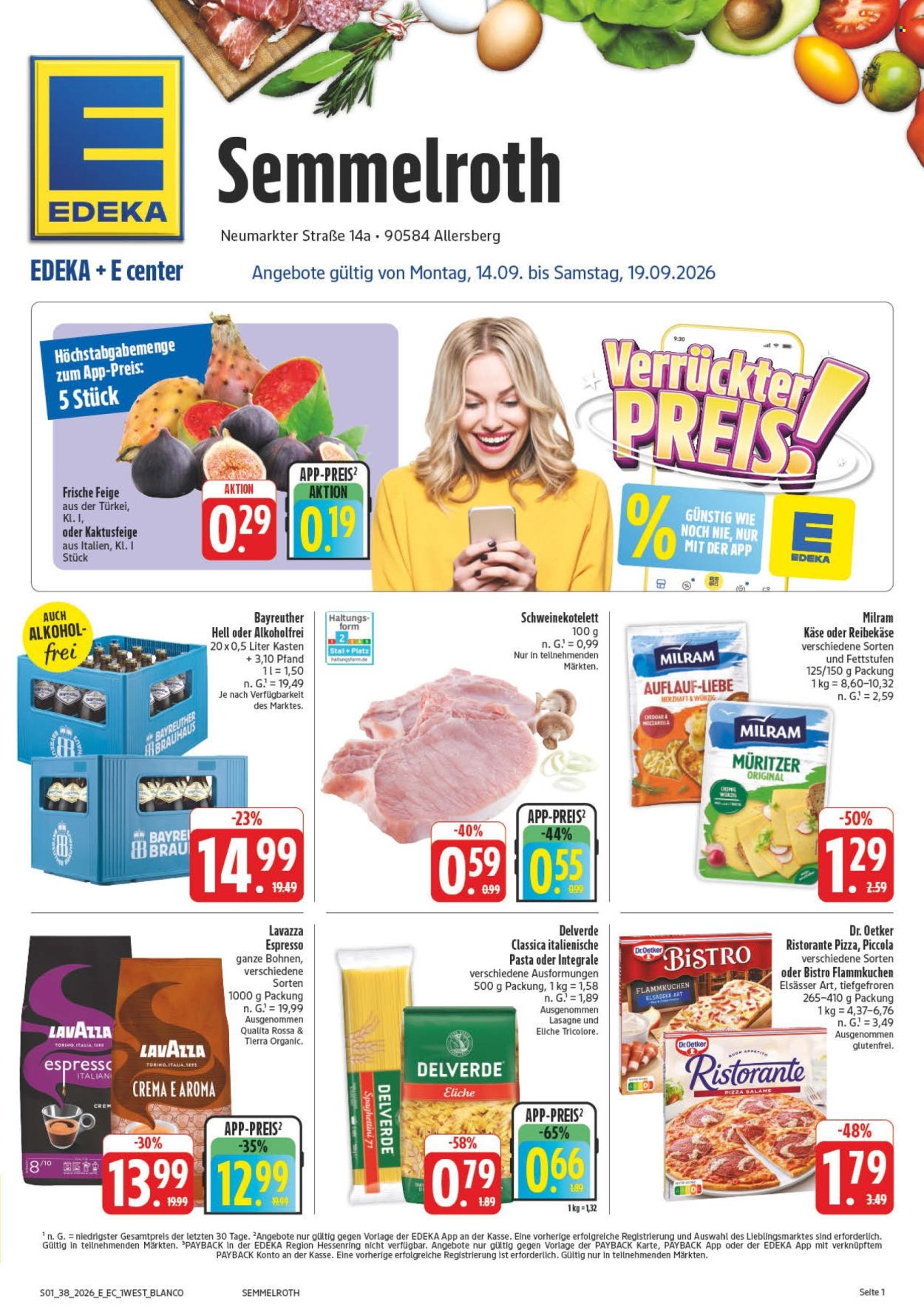 Edeka Prospekte  - 14.09.2026 - 19.09.2026. Seite 1