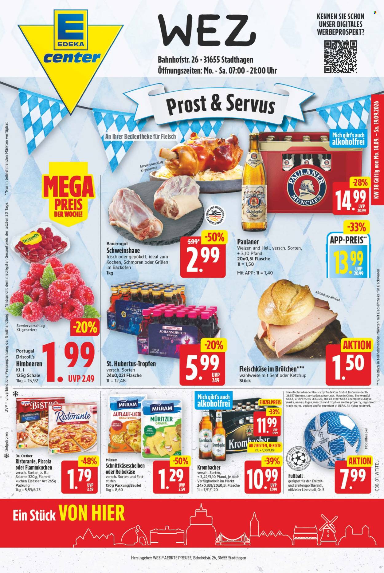 E center Prospekte  - 14.09.2026 - 19.09.2026. Seite 1