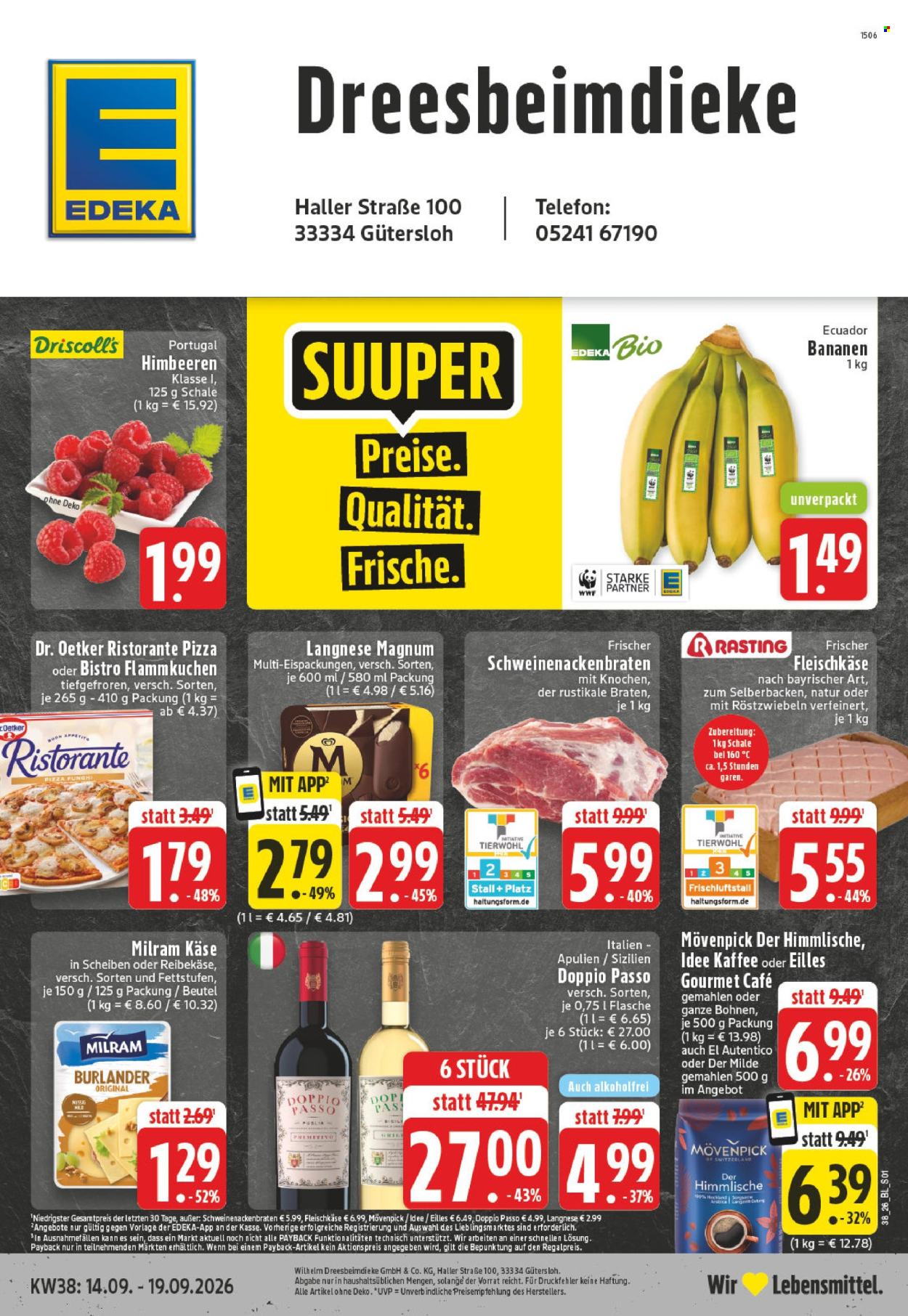Edeka Prospekte  - 14.09.2026 - 19.09.2026. Seite 1