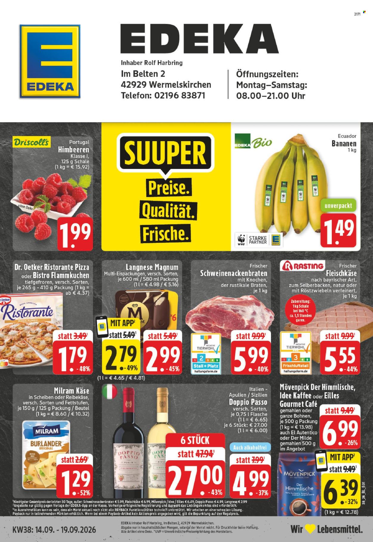 Edeka Prospekte  - 14.09.2026 - 19.09.2026. Seite 1