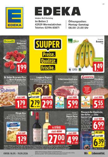 Prospekte Edeka - 14.09.2026 - 19.09.2026.