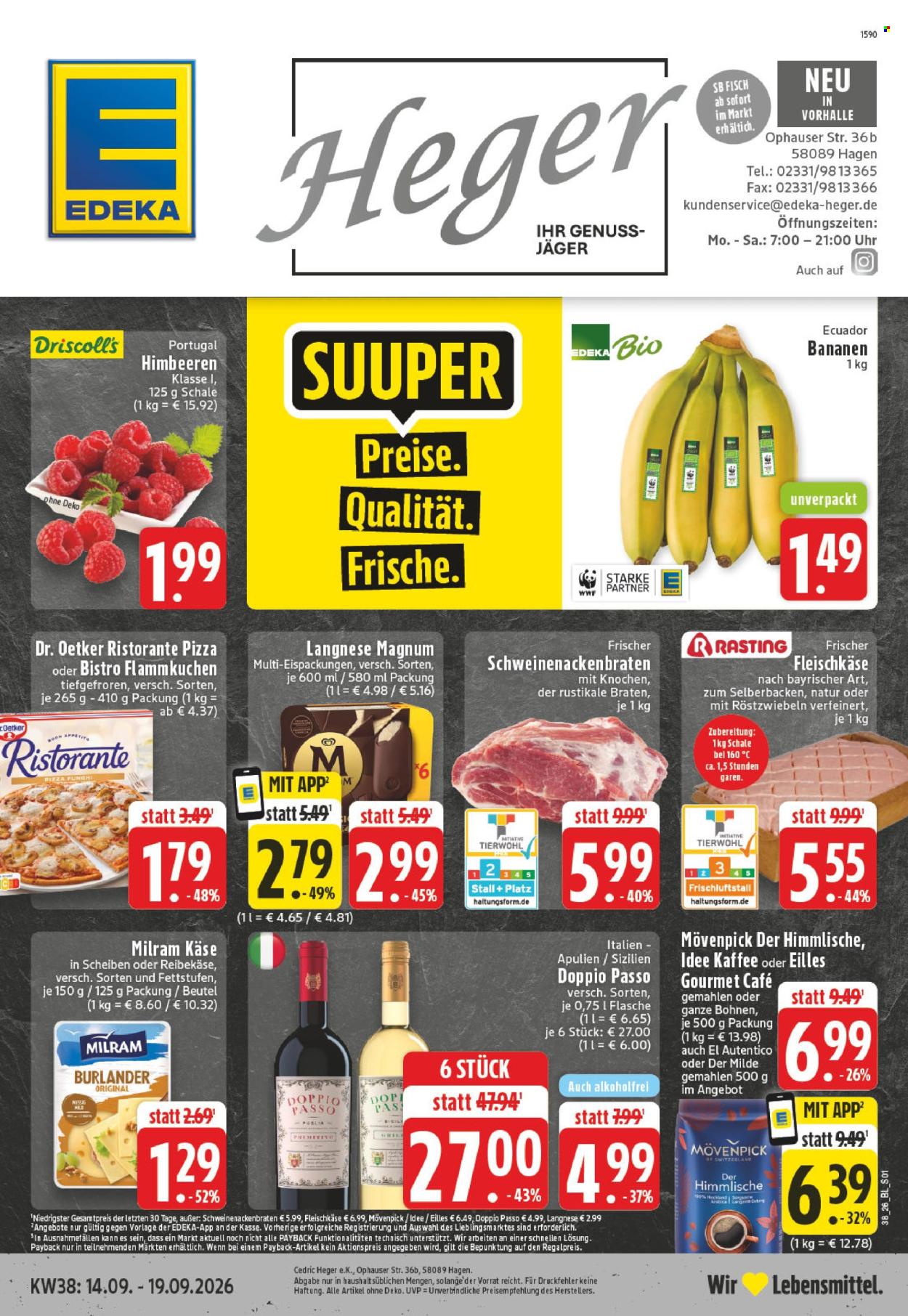Edeka Prospekte  - 14.09.2026 - 19.09.2026. Seite 1
