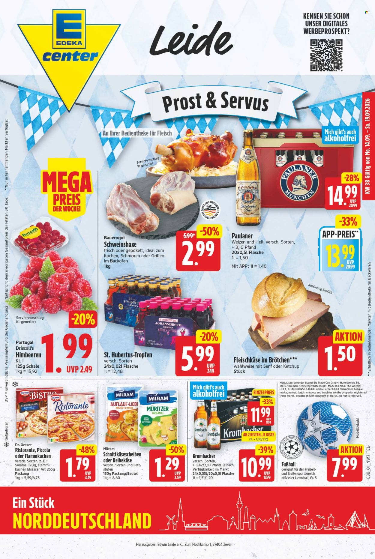 E center Prospekte  - 14.09.2026 - 19.09.2026. Seite 1