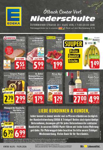 Prospekte Edeka - 14.09.2026 - 19.09.2026.