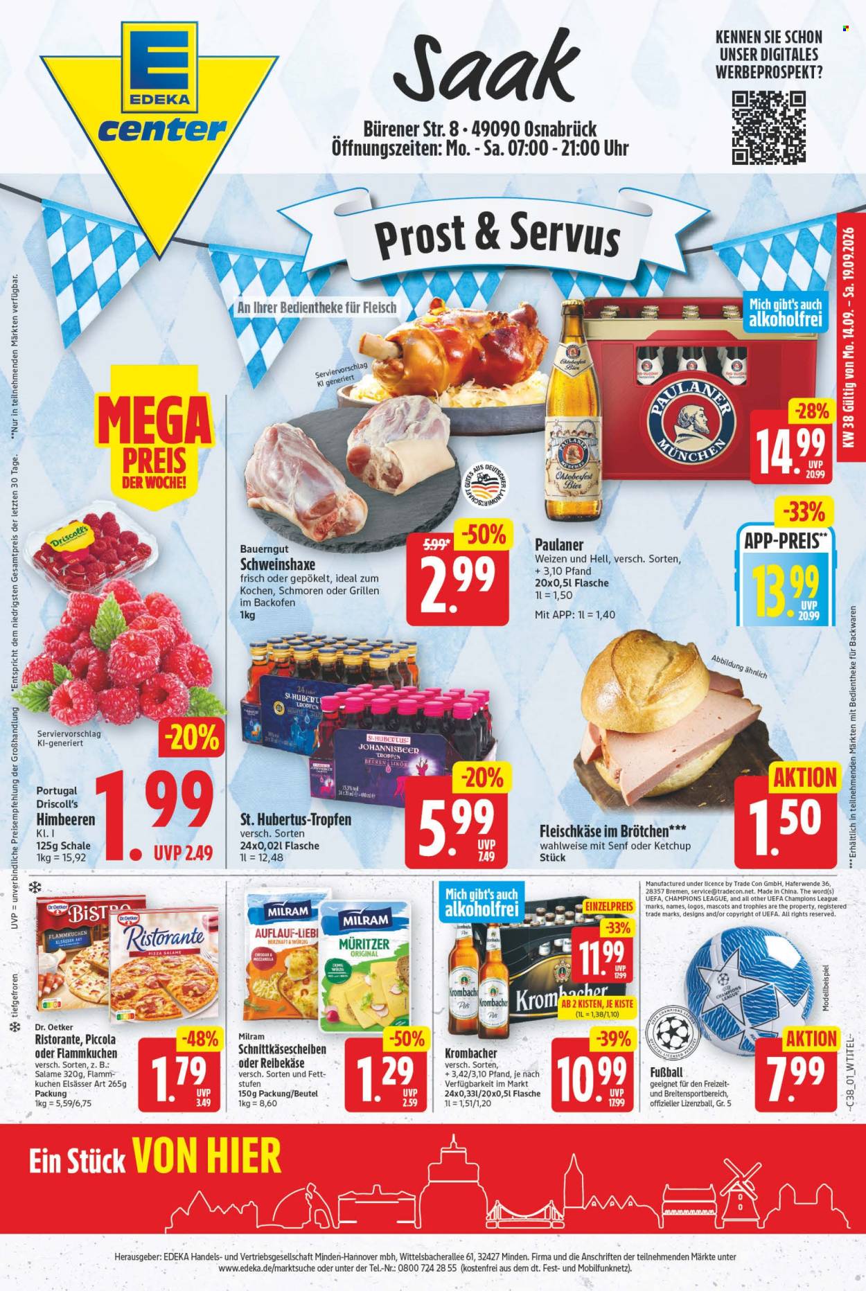 E center Prospekte  - 14.09.2026 - 19.09.2026. Seite 1
