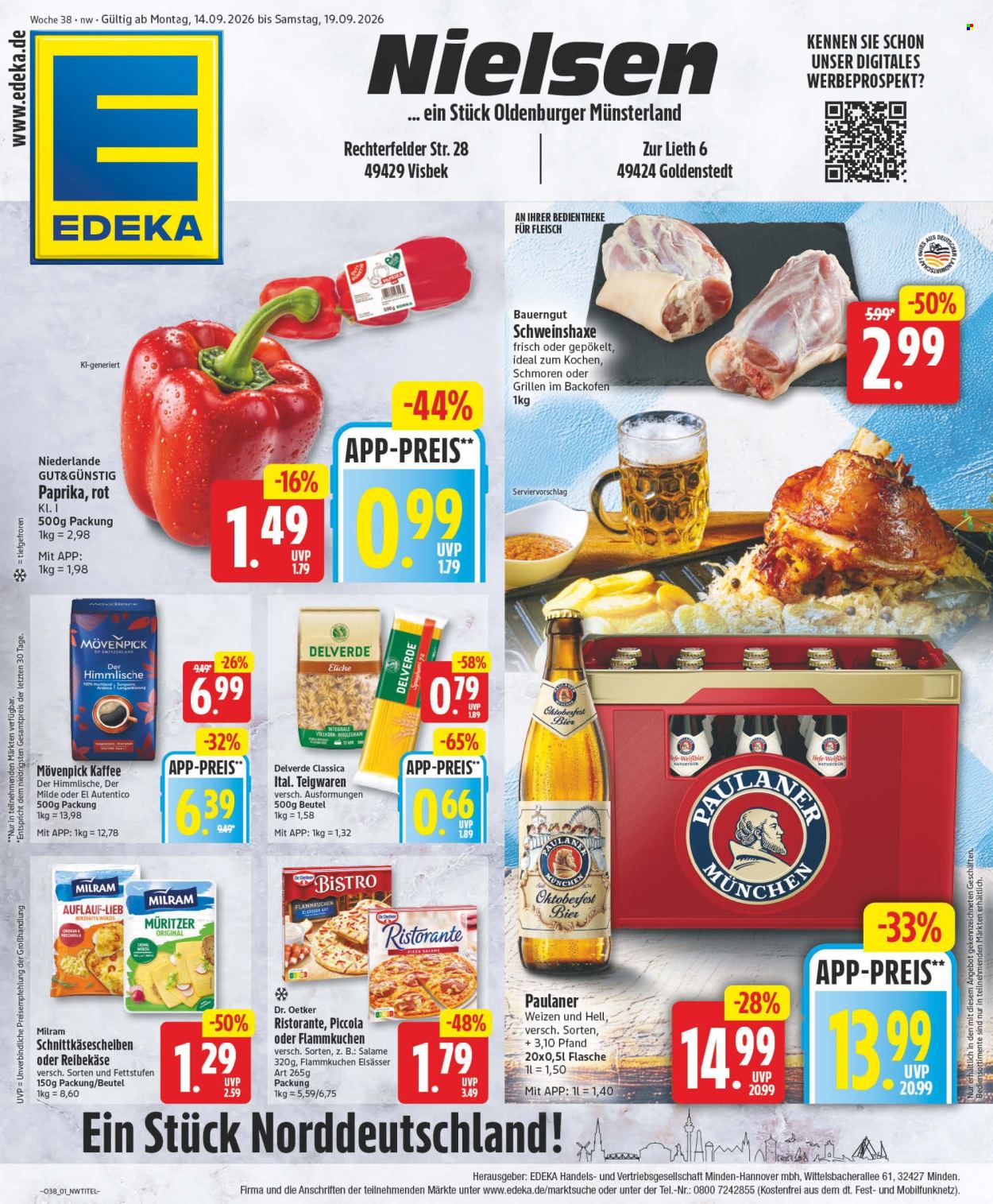 Edeka Prospekte  - 14.09.2026 - 19.09.2026. Seite 1
