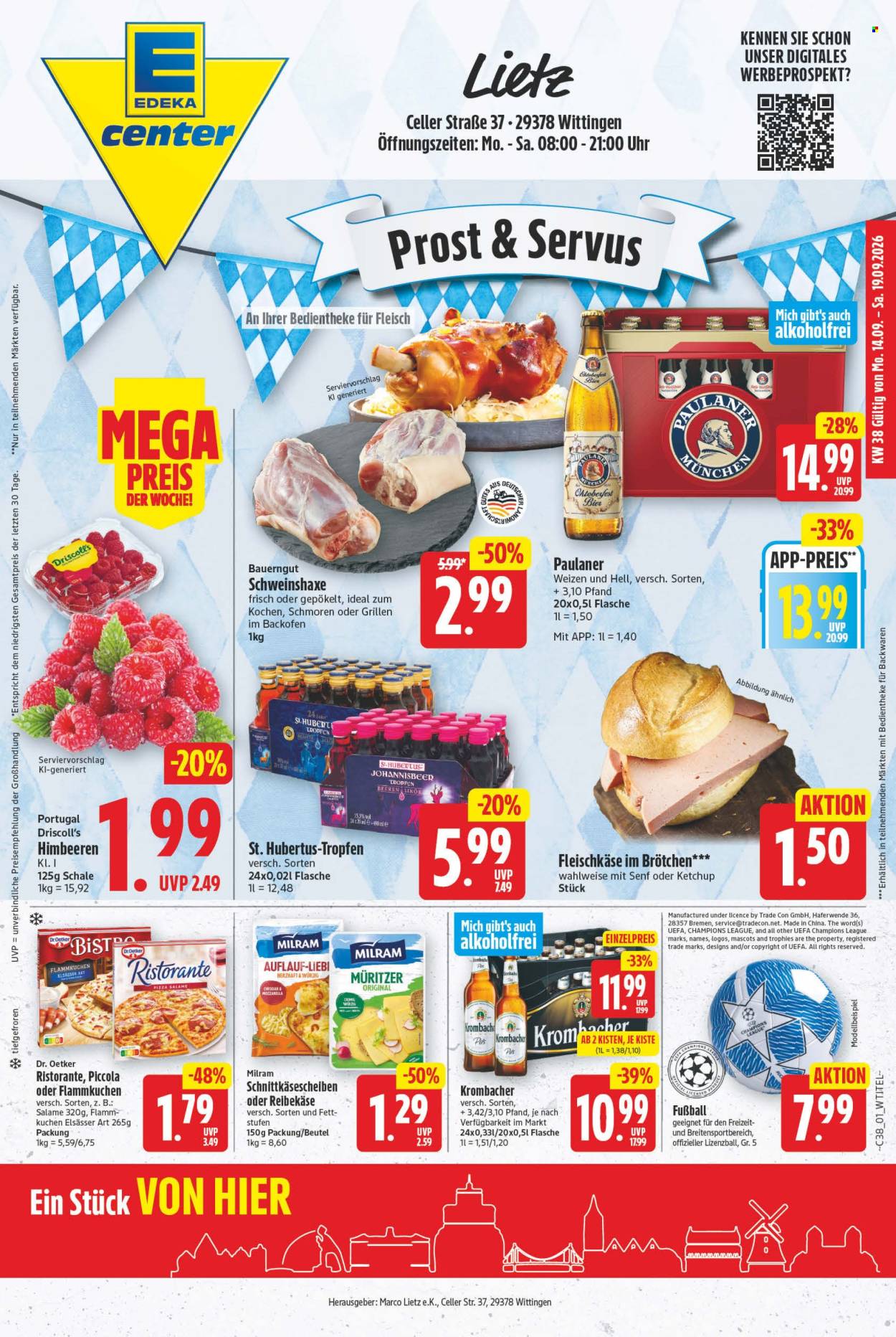E center Prospekte  - 14.09.2026 - 19.09.2026. Seite 1