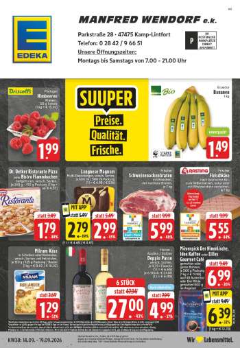 Prospekte Edeka - 14.09.2026 - 19.09.2026.