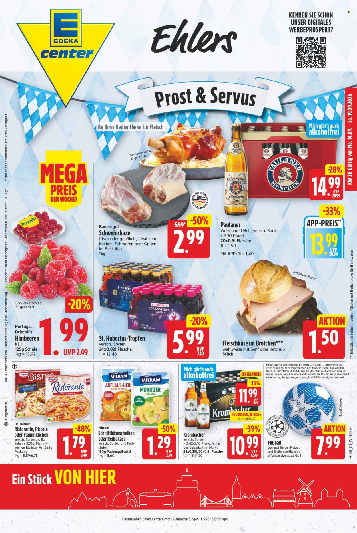 E center Prospekte  - 14.09.2026 - 19.09.2026. Seite 1