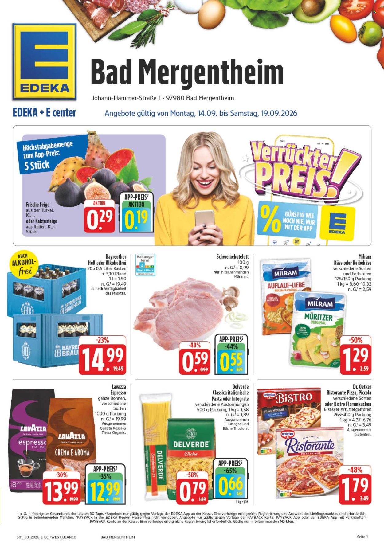E center Prospekte  - 14.09.2026 - 19.09.2026. Seite 1