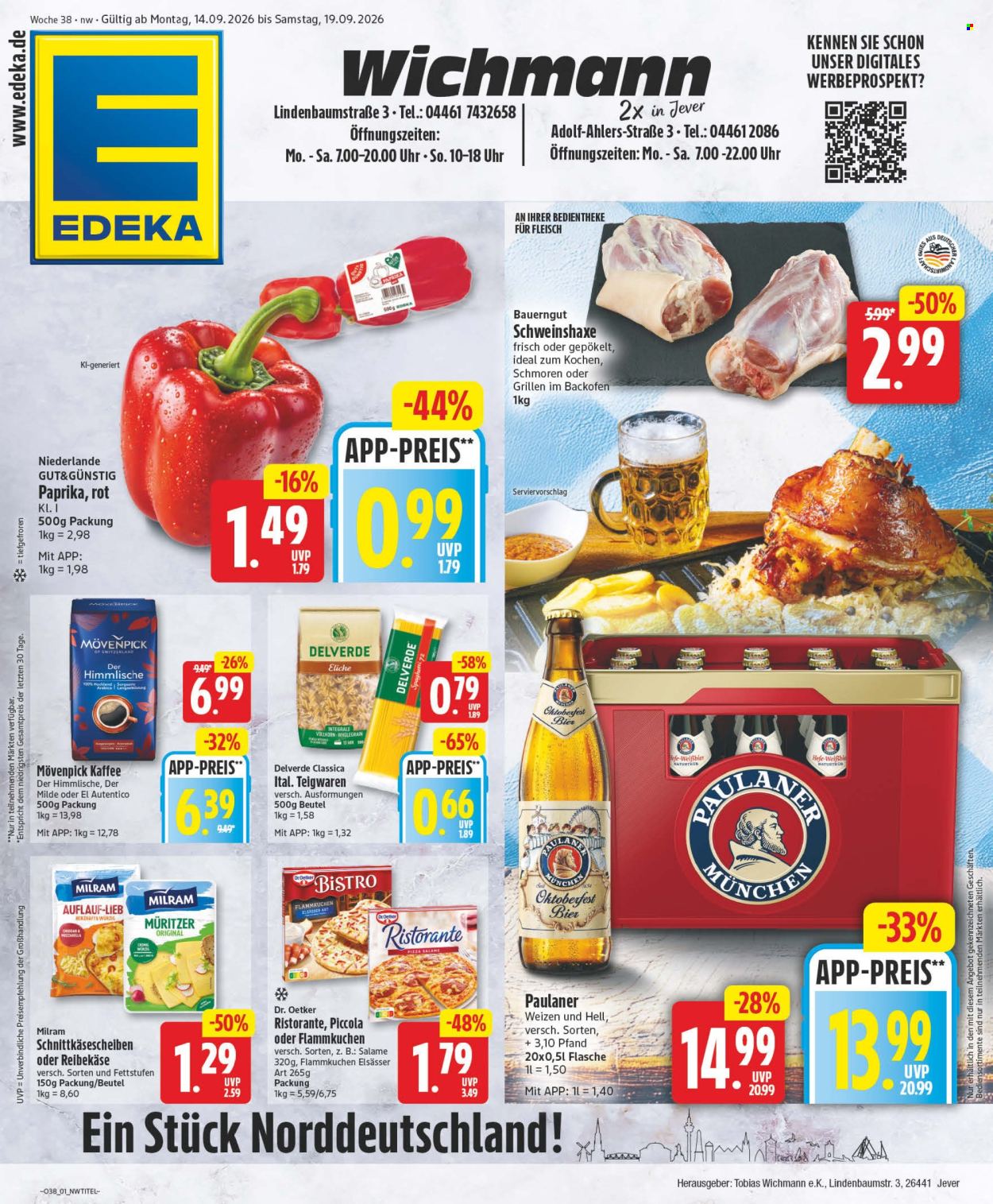 Edeka Prospekte  - 14.09.2026 - 19.09.2026. Seite 1