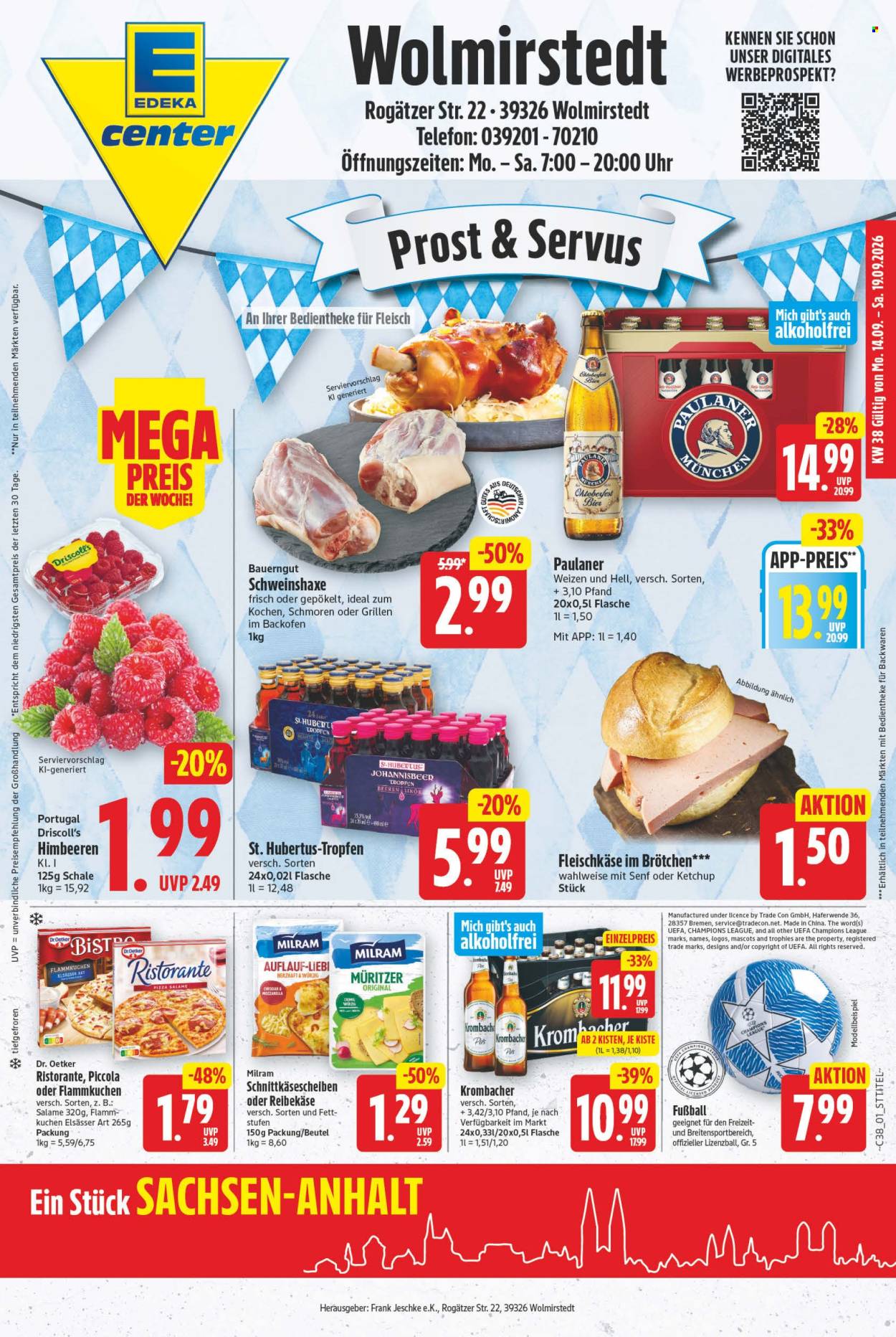 E center Prospekte  - 14.09.2026 - 19.09.2026. Seite 1