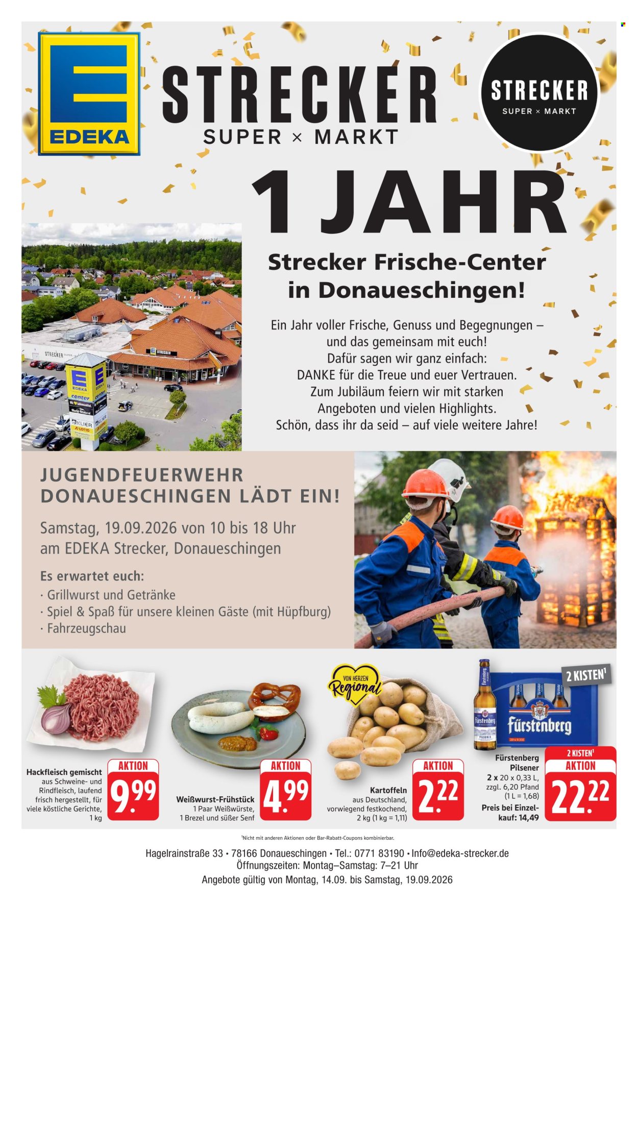 E center Prospekte  - 14.09.2026 - 19.09.2026. Seite 1