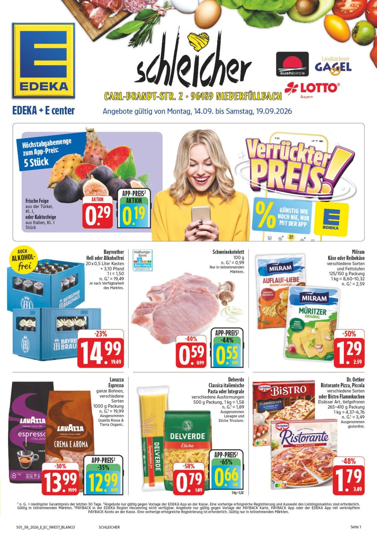 E center Prospekte  - 14.09.2026 - 19.09.2026. Seite 1